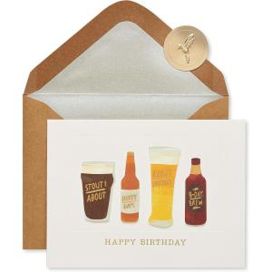 Papyrus Birthday Cards for Him, Hawaiian Shirt and Craft Beer (2-Count)(Cheers and Wishes)