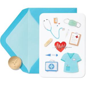 Papyrus Blank Appreciation Card (Doctor, Nurse, Medical Icons)(FSC Medical Icons)