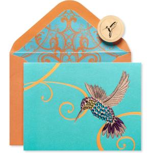 Papyrus Blank Card (Red Hummingbird)(Gem Hummingbird)
