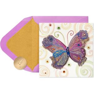 Papyrus Blank Card (Sequin Butterfly)(Butterfly)