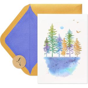 Papyrus Blank Card (Watercolor Trees)(Watercolor Trees)
