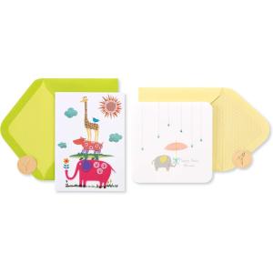 Papyrus Blank Cards with Envelopes, Butterfly and Owl (2-Count)(Animals)