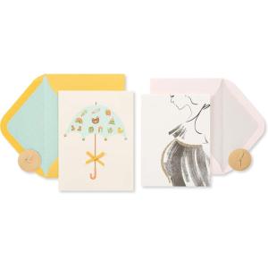 Papyrus Blank Cards with Envelopes, Butterfly and Owl (2-Count)(Mom-to-Be)