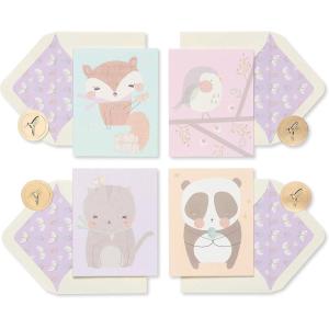 Papyrus Blank Cards with Envelopes, Owls and Birds (20-Count)(Playful Critters)