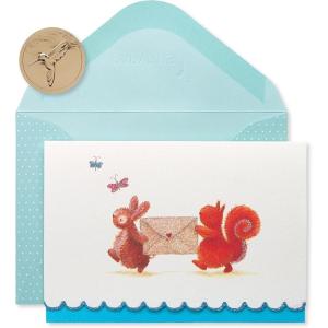 Papyrus Blank Cards with Envelopes, Owls and Birds (20-Count)(blue  red)