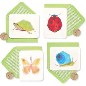 Papyrus Blank Cards with Keepsake Box, Garden Critters (20-Count)(Garden Critters)