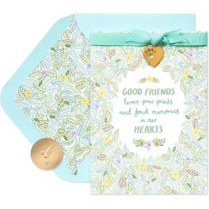 Papyrus Blank Pet Sympathy Card (Paw Prints on Our Hearts)(A True Companion)
