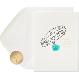 Papyrus Blank Pet Sympathy Card (Paw Prints on Our Hearts)(Paw Prints on Our Hearts)