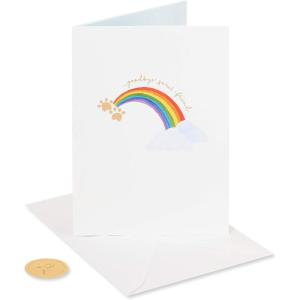 Papyrus Blank Pet Sympathy Card (Paw Prints on Our Hearts)(Wonderful Pet)