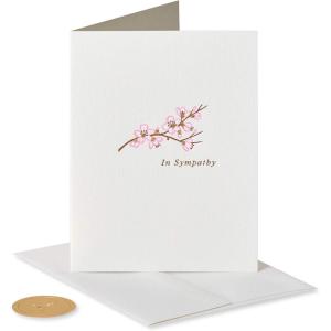 Papyrus Blank Sympathy Card (Wishing You Healing)(Floral Branch)