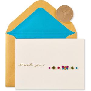 Papyrus Blank Thank You Card (Butterfly Gems)(Butterfly Gems)