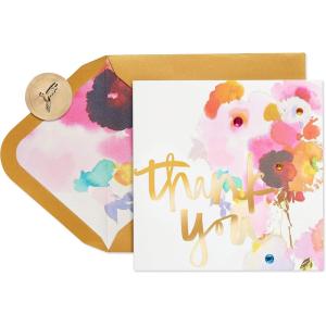 Papyrus Blank Thank You Card (Watercolor Flower)(Watercolor Flower)
