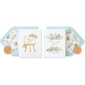 Papyrus Blank Thank You Cards with Envelopes, Floral (12-Count)(Wedding Thank You Cards)