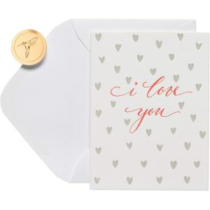 Papyrus Blank Valentines Day Card (Embroidered Heart)(Thinking of You)