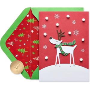 Papyrus Christmas Card (Little Things Add Up)(Reindeer in Snow)