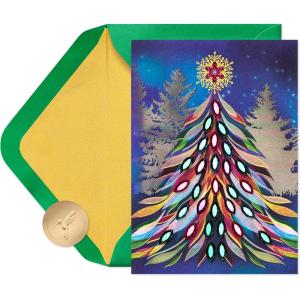 Papyrus Christmas Card (Wonderful Celebration)(FSC Jewel Tone Trees)