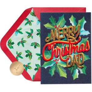 Papyrus Christmas Card for Dad (Amazing Dad Like You)(FSC Holly Berries with Text)