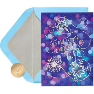 Papyrus Christmas Card for Wife (The Sweetest Part)(FSC Pastel Snowflakes)