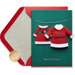 Papyrus Disney Christmas Card, Mickey and Minnie Mouse (Very Merry Christmas)(A Perfect Match)