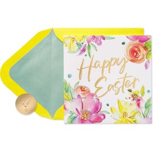 Papyrus Easter Card (Warm and Wonderful)(FSC Floral Watercolor)