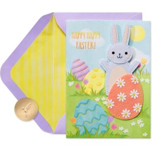 Papyrus Easter Card for Kids with Mask (Dress Up Your Easter)(FSC Bunny Finger Puppet)