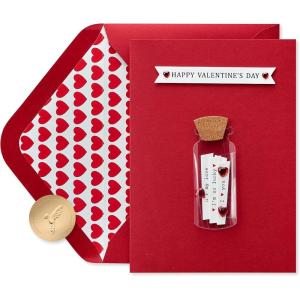 Papyrus Funny Valentines Day Card (Like You A Lot)(LOVE NOTES IN A BOTTLE)