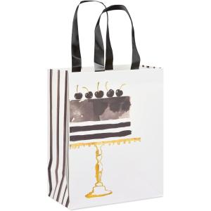 Papyrus Gift Bags with Tissue Paper (Cake and Balloon) for Birthdays, Weddings, Bridal Showers, Baby Showers and All Occasions (2 Bags, 1 Large 13″, 1 Medium 9″, 4-Sheets)(Cake)