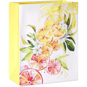 Papyrus Gift Bags with Tissue Paper (Citrus) for Birthdays, Weddings, Bridal Showers, Baby Showers and All Occasions (2 Bags, 1 Large 13″, 1 Medium 9″, 8-Sheets)(Citrus- Large Gift Bag)