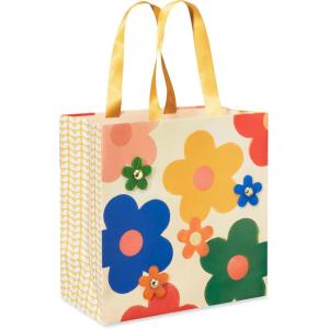 Papyrus Gift Bags with Tissue Paper (Citrus) for Birthdays, Weddings, Bridal Showers, Baby Showers and All Occasions (2 Bags, 1 Large 13″, 1 Medium 9″, 8-Sheets)(Multicolored Daisies)
