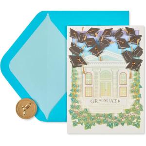 Papyrus Graduation Card (Fancy Hat)(Bright Future  Lasercut Grad Cap)