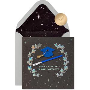 Papyrus Graduation Card (Fancy Hat)(May The Force Be With You)