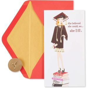 Papyrus Graduation Card for Her (Best Wishes for Bright Future)(Graduate Girl)