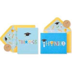 Papyrus Graduation Thank You Cards with Envelopes, Graduation Icons (20-Count)(Graduation Icons)