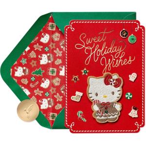 Papyrus Hello Kitty Christmas Card (Wishes for the Merriest Christmas Ever)(FSC Hello Kitty Treats)