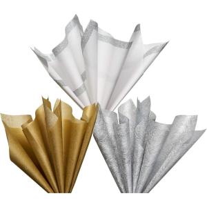 Papyrus Metallic 12 Sheet Tissue Paper (Trio) for Gifts, Decorations, Crafts, DIY and More(Metallic Trio)
