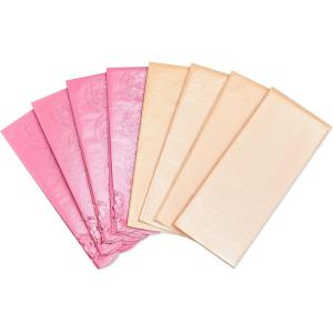 Papyrus Metallic 12 Sheet Tissue Paper (Trio) for Gifts, Decorations, Crafts, DIY and More(Pink and White with Rose Edges)