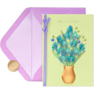 Papyrus Mother’s Day Card (Sunshine and Love)(Purple Orchids In Vase)