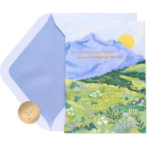 Papyrus Mothers Day Card (Sunshine and Smiles)(FSC Painterly Mountain Scape)