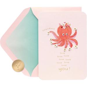 Papyrus Mothers Day Card for Grandma (Holding Us Together)(FSC Octopus with Daisies)