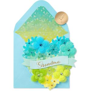 Papyrus Mothers Day Card for Grandma (Thankful For You)(Flower Heart With Banner)