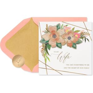 Papyrus Mothers Day Card for Wife from Husband (Our Lives Wouldn’t Be Complete)(FSC Floral Applique)