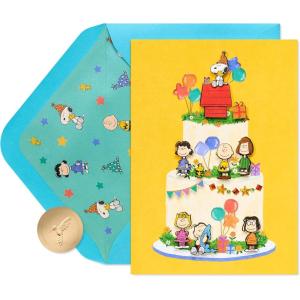 Papyrus Peanuts Birthday Card (You’re The Best)(FSC Peanuts Birthday Cake)
