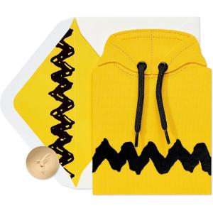 Papyrus Peanuts Blank Card (Snoopy)(FSC Diecut Peanuts Sweatshirt)