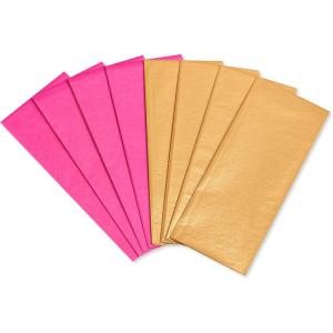 Papyrus Pink and Gold Tissue Paper for Valentines Day (8-Sheets)(TISS DUO PINK AND GOLD)
