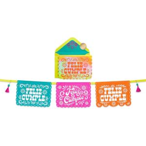 Papyrus Spanish Birthday Card (Feliz Cumpleaños)(FSC Papercut Banners)