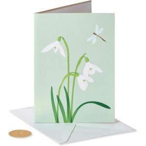Papyrus Sympathy Card (Comfort and Support)(White Crocus)