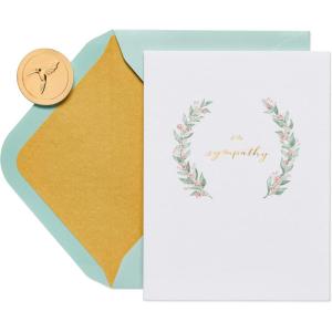 Papyrus Sympathy Card (Floral Vase)(Wishes of Peace)