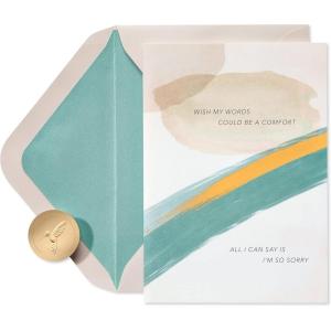 Papyrus Sympathy Card (Sending Comfort & Love)(Wish My Words Could Be A Comfort)