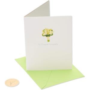 Papyrus Sympathy Card (Wishing You Comfort and Peace)(Lillies)