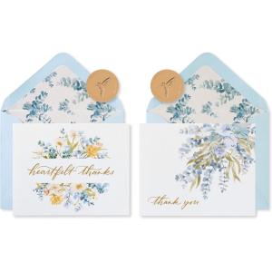 Papyrus Sympathy Thank You Cards with Envelopes, Eucalyptus Leaves (20-Count)(Eucalyptus Leaves)